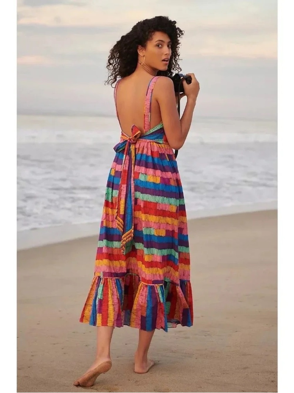 FARM Rio x Anthropologie Soleil Embroidered Maxi Dress Medium 57148